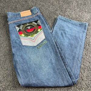 Vintage Coogi Jeans Mens 40X31 Blue Y2K Hip Hop Baggy Embroidered